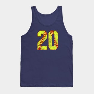 Fastpitch Softball Number 20 #20 Softball Shirt Jersey Uniform Favorite Player Biggest Fan Tank Top